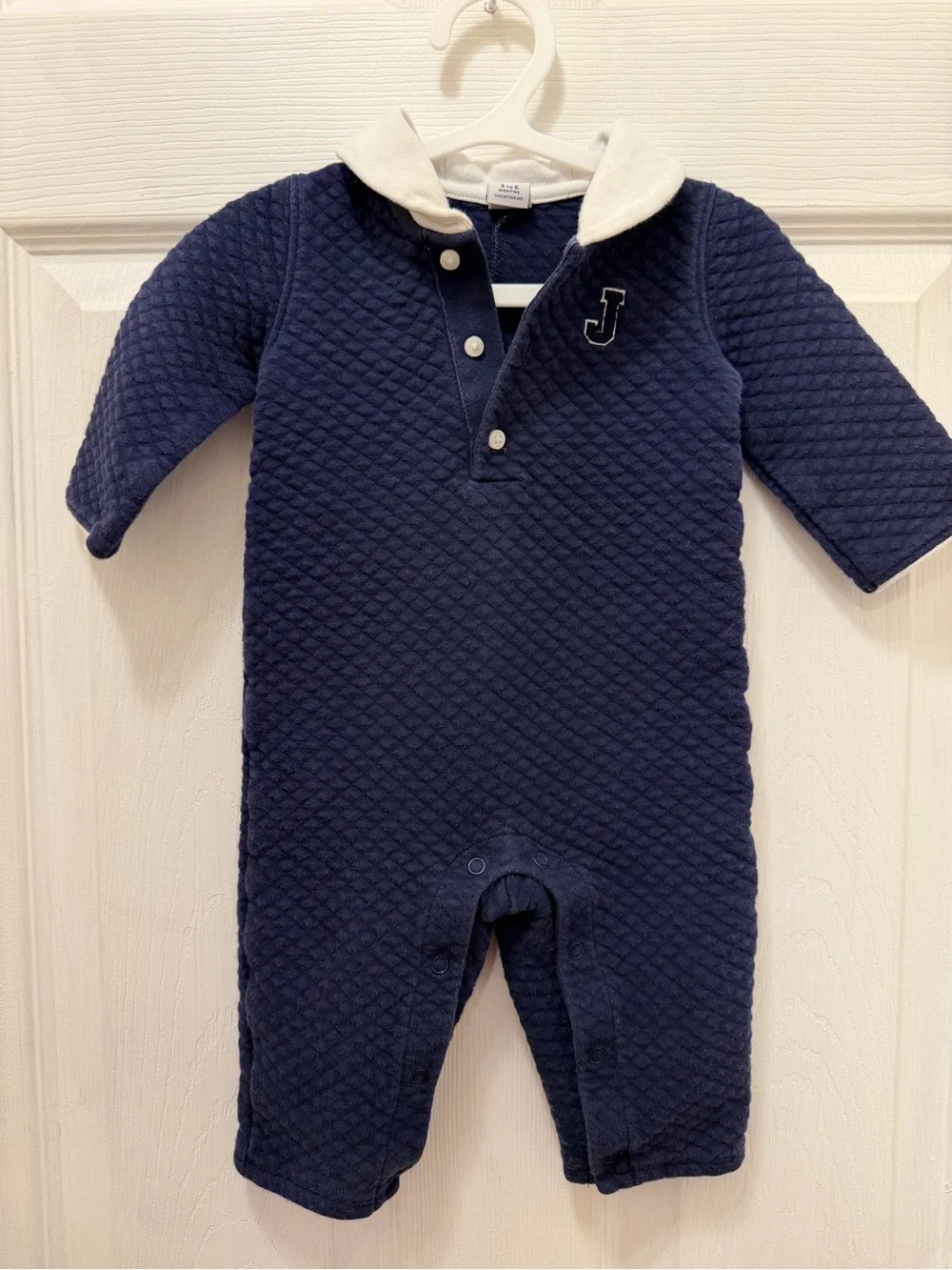 Janie and Jack 3-6M Knit & Quilted Romper Lot (2 Pcs)